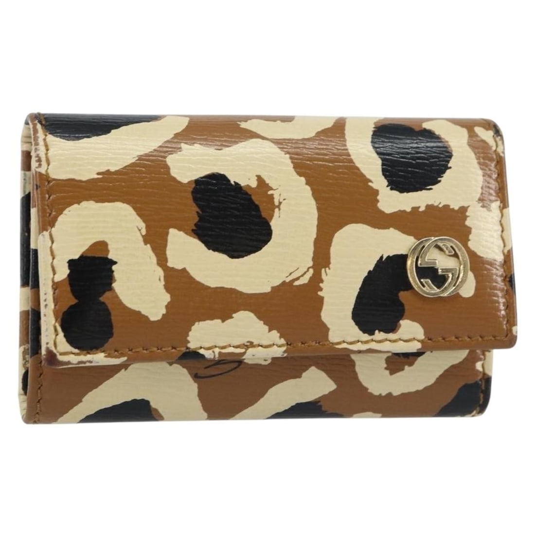 Gucci 354499 Brown Leather Key Case with Box and Dust Bag: Gucci 354499 Brown Leather Key Case with Box and Dust Bag This GUCCI key case is crafted from brown leather with gold-tone accents. Designed for women, it features a compact and functional style, idea