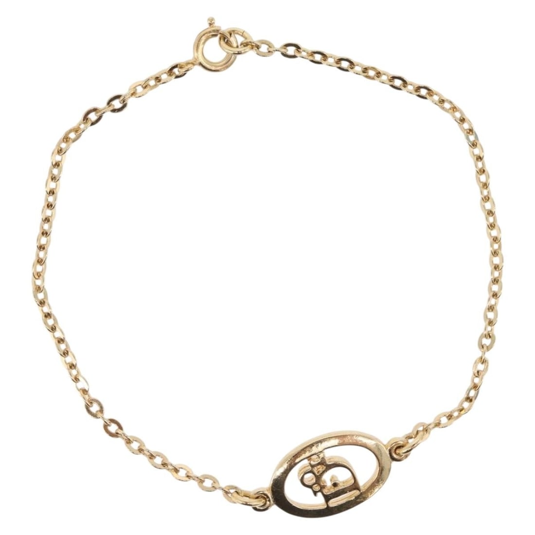 Christian Dior gold metal bracelet 19cm: Christian Dior gold metal bracelet 19cm This Christian Dior women's bracelet features a gold-tone metal construction, offering a classic and elegant accessory for any occasion. The bracelet measures a