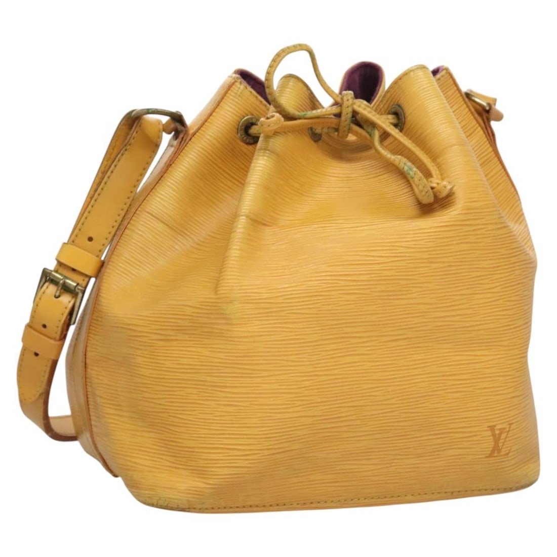 Louis Vuitton Petit Noe Yellow Epi Leather M44109 Women's Shoulder Bag: Louis Vuitton Petit Noe Yellow Epi Leather M44109 Women's Shoulder Bag This Louis Vuitton Petit Noe shoulder bag is crafted from durable Epi leather in a vibrant yellow color. Designed for women, it f