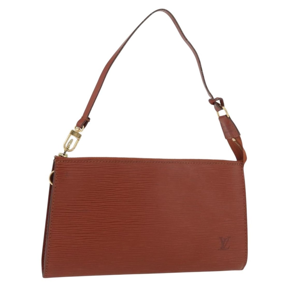 Louis Vuitton Epi Leather Brown Accessory Pouch M52953: Louis Vuitton Epi Leather Brown Accessory Pouch M52953 This Louis Vuitton Epi Pochette Accessoires pouch in brown Epi leather is a classic accessory designed for women. Made in France, it features a c