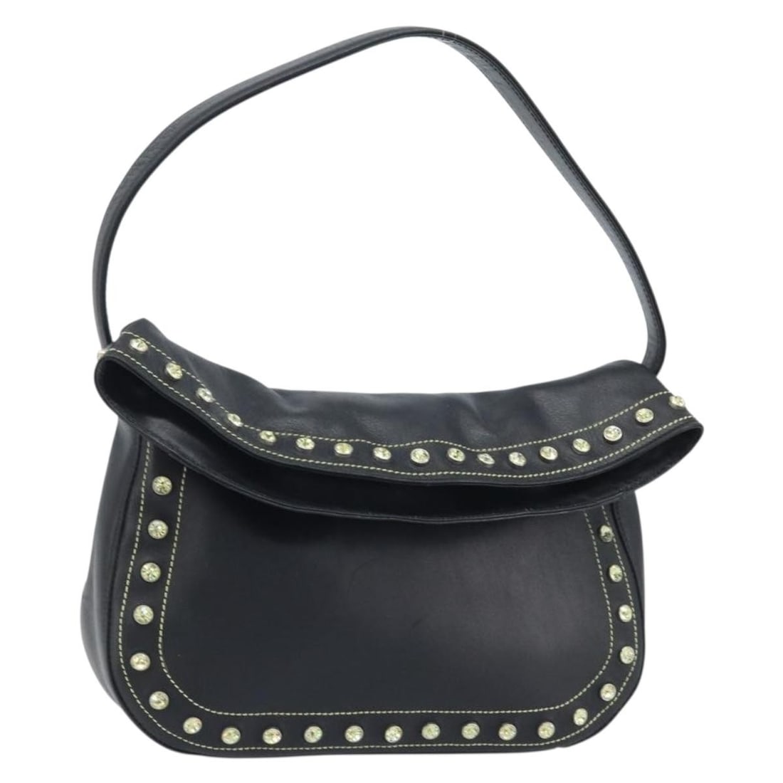Gianni Versace Black Nylon Handbag with Gold Accents Italy: Gianni Versace Black Nylon Handbag with Gold Accents Italy This Gianni Versace handbag is crafted from black nylon with gold-tone accents, designed for women. Made in Italy, it features a structured s