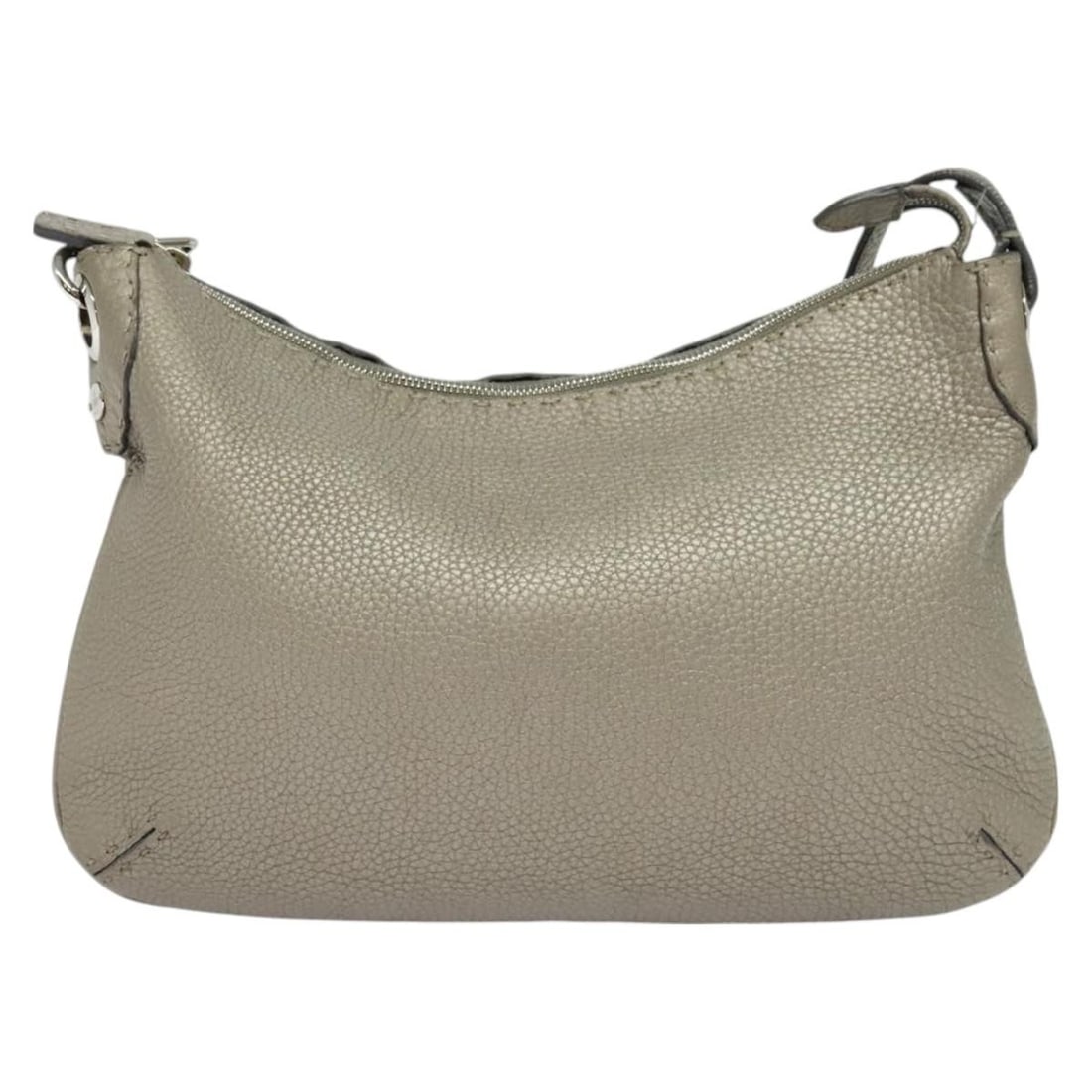 Gray Leather Fendi Selleria Tote Bag 36cm x 24cm: Gray Leather Fendi Selleria Tote Bag 36cm x 24cm This Fendi Selleria Shoulder Bag is crafted from gray leather and features a spacious design with a shoulder strap. Made in Italy, the bag shows signs 