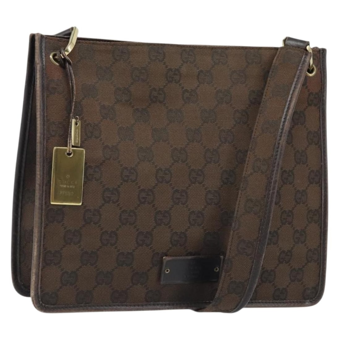 Gucci GG Canvas Gold and Brown Shoulder Bag Model 91762 for Women: Gucci GG Canvas Gold and Brown Shoulder Bag Model 91762 for Women This Gucci GG Canvas shoulder bag features a gold and brown exterior with the signature GG canvas material. Designed for women, it inc