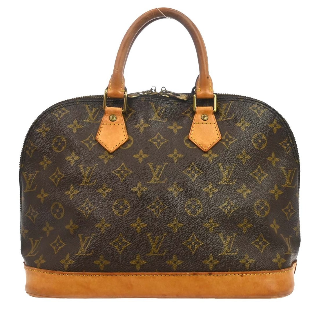 Louis Vuitton Alma Brown Canvas Handbag 30cm x 23.5cm x 16cm: Louis Vuitton Alma Brown Canvas Handbag 30cm x 23.5cm x 16cm This Louis Vuitton Alma Handbag features the iconic monogram canvas in brown, designed specifically for women. The bag is crafted in France