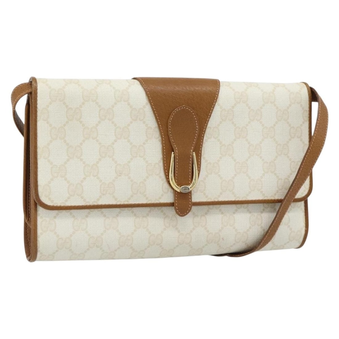 Gucci GG Supreme White Gold PVC Shoulder Bag 904 02 050: Gucci GG Supreme White Gold PVC Shoulder Bag 904 02 050 This GUCCI GG Supreme shoulder bag features a white and gold colorway crafted from PVC leather and GG canvas. Designed for women, it offers a co