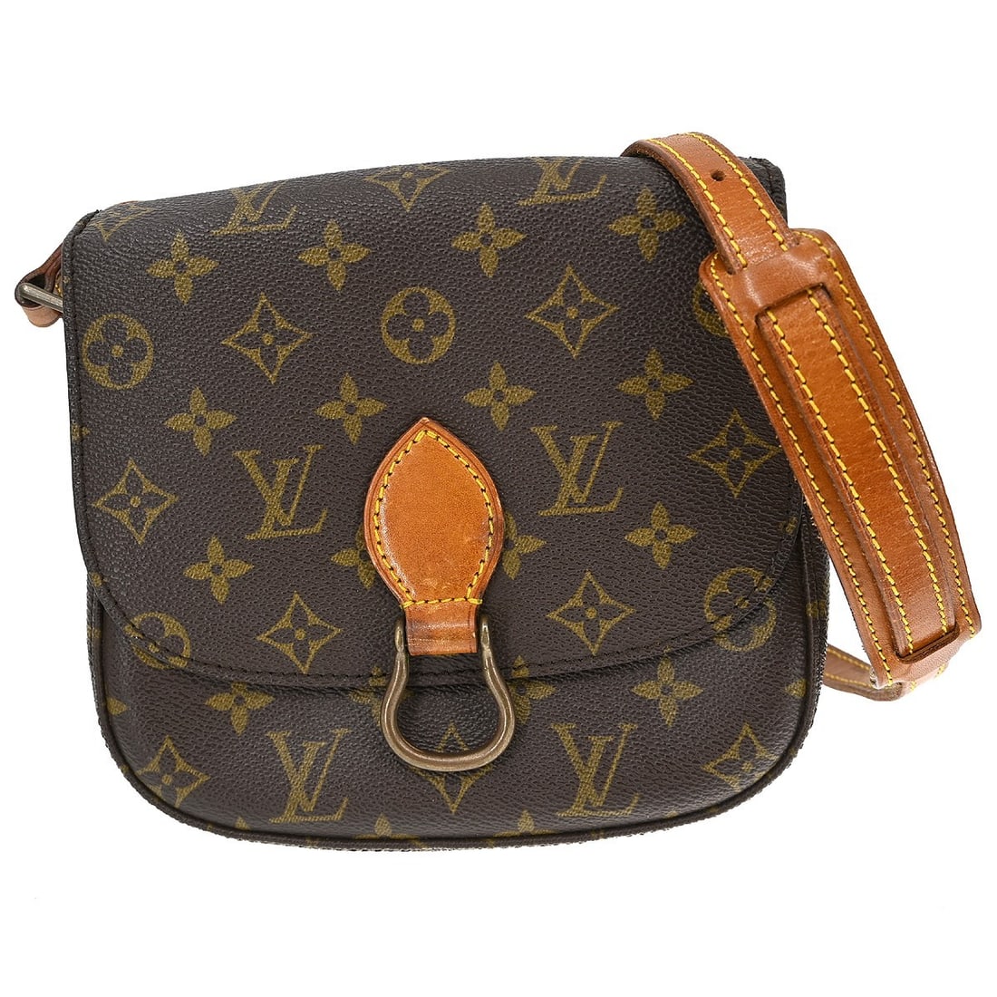 Louis Vuitton Saint Cloud MM Monogram Crossbody Bag M51243: Louis Vuitton Saint Cloud MM Monogram Crossbody Bag M51243 This is a vintage Louis Vuitton Saint Cloud MM shoulder bag crafted from the brand's signature monogram canvas with leather accents. The bag 