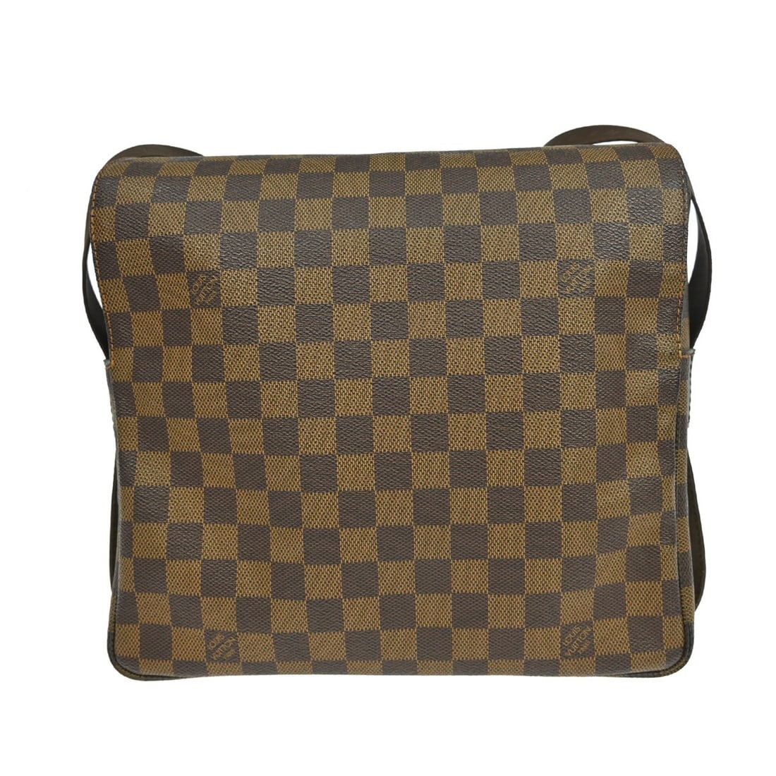 Louis Vuitton Naviglio Damier Canvas Shoulder Bag Brown: Louis Vuitton Naviglio Damier Canvas Shoulder Bag Brown This Louis Vuitton Damier Naviglio Shoulder Bag features the signature check pattern in brown Damier canvas leather with Alcantara lining. Desig