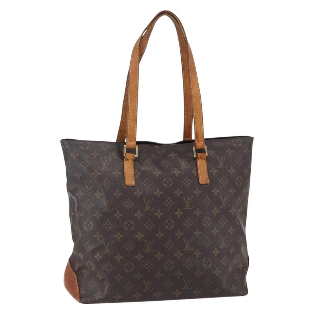 LOUIS VUITTON Monogram Cabas Mezzo Tote Bag M51151 Auth France: LOUIS VUITTON Monogram Cabas Mezzo Tote Bag M51151 Auth France This elegant Louis Vuitton Monogram Cabas Mezzo Tote Bag is a stylish accessory crafted from durable Monogram Canvas. Originating from Fr