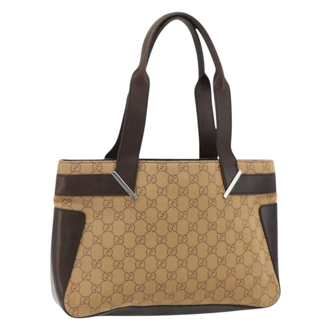 Gucci 73983 Beige Silver GG Canvas Tote Bag: Gucci 73983 Beige Silver GG Canvas Tote Bag This GUCCI GG Canvas Tote Bag features a beige and silver color scheme and is crafted from signature GG canvas material. Designed for women, it offers a spa