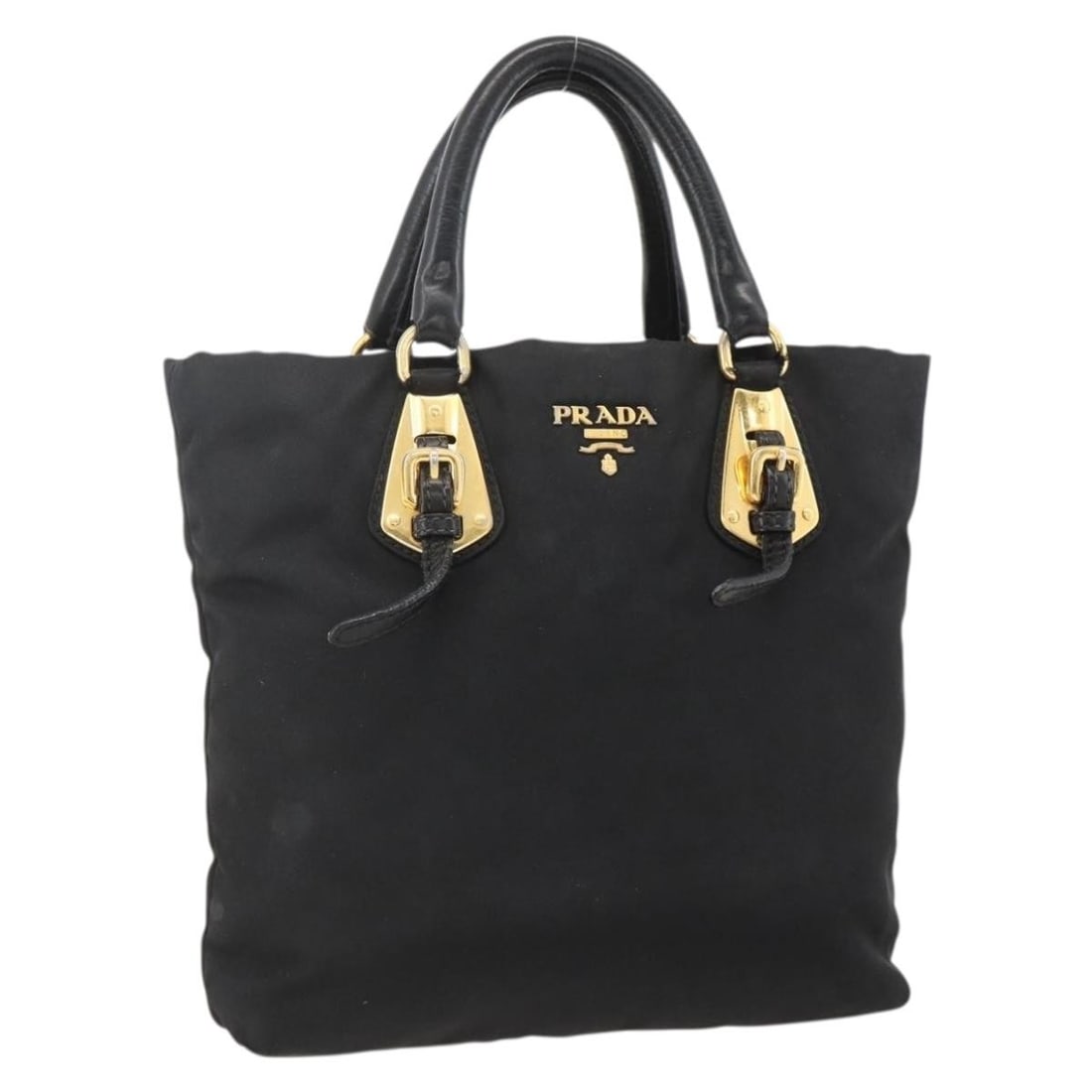 Prada Black Nylon Gold Tone Handbag Italy: Prada Black Nylon Gold Tone Handbag Italy This PRADA hand bag is crafted from black and gold nylon, offering a stylish and practical accessory. Designed for women, the bag is made in Italy and feature
