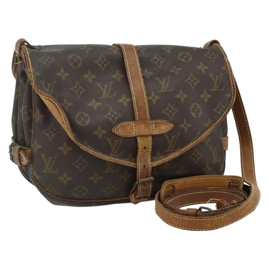 Louis Vuitton Saumur 30 Monogram Canvas Shoulder Bag M42256: Louis Vuitton Saumur 30 Monogram Canvas Shoulder Bag M42256 This Louis Vuitton Saumur 30 shoulder bag features the iconic Monogram canvas and is designed for women. The bag offers a spacious interior 