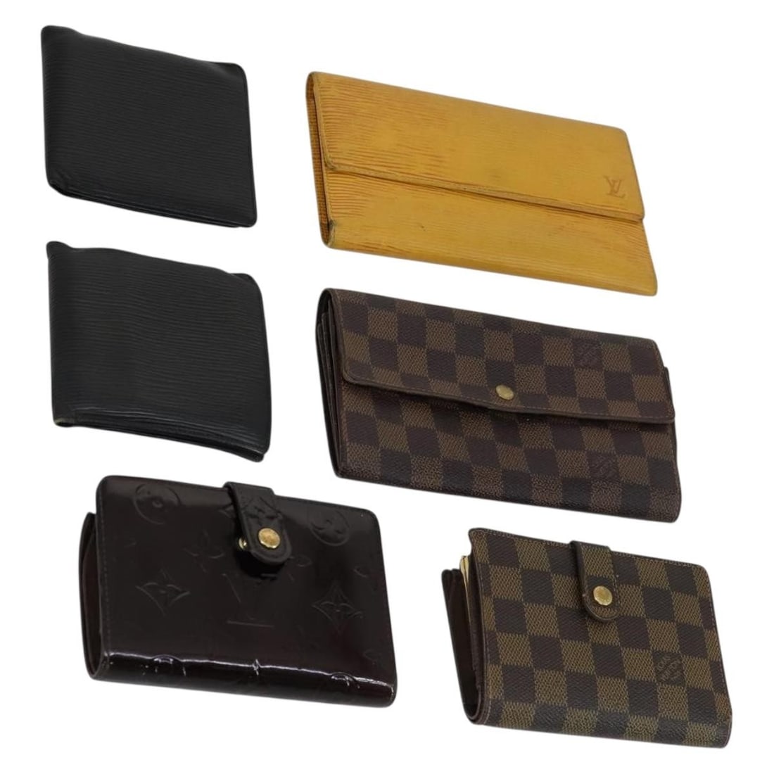 LOUIS VUITTON Monogram Epi Vernis Yellow Wallet Set of 6 Auth: LOUIS VUITTON Monogram Epi Vernis Yellow Wallet Set of 6 Auth This LOUIS VUITTON Monogram Epi Vernis Wallet is a stylish accessory featuring the iconic Monogram Canvas in a vibrant yellow color. This 