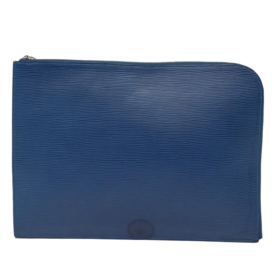 Blue Epi Leather Pochette Jour Clutch by Louis Vuitton: Blue Epi Leather Pochette Jour Clutch by Louis Vuitton The Louis Vuitton Pochette Jour in blue Epi leather is designed for women and features a sleek, slim profile. This piece shows signs of gentle us