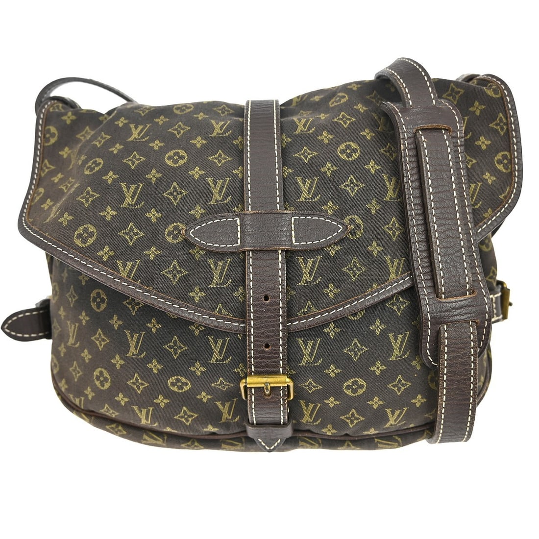 Louis Vuitton Saumur 30 Mini Lin Brown Shoulder Bag: Louis Vuitton Saumur 30 Mini Lin Brown Shoulder Bag This Louis Vuitton Saumur 30 shoulder bag features the Monogram Mini Lin canvas with leather accents in a classic brown color. Designed for casual o