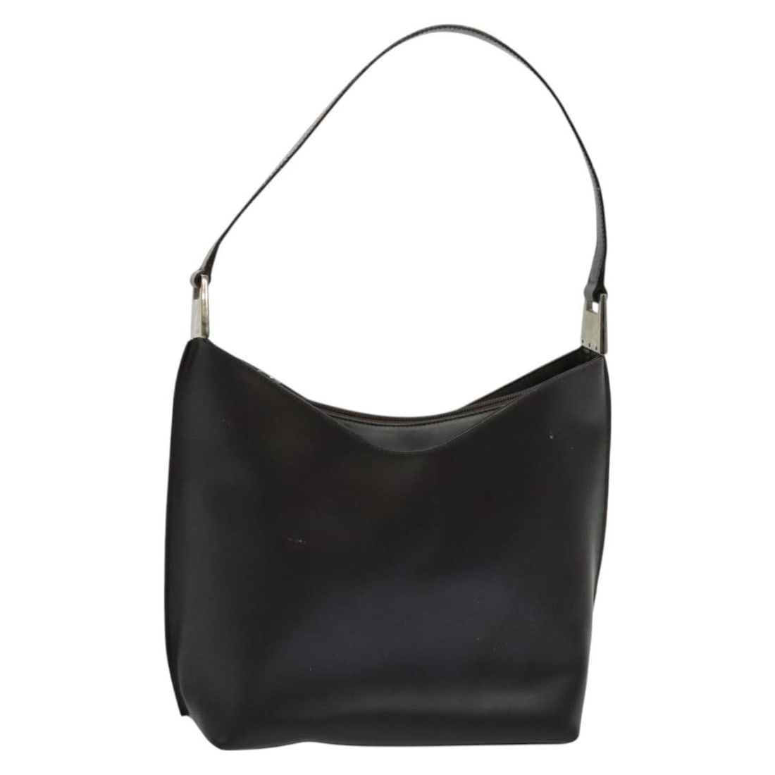 GUCCI Brown Leather Shoulder Bag Silver Accents Made in Italy: GUCCI Brown Leather Shoulder Bag Silver Accents Made in Italy This authentic GUCCI shoulder bag combines elegance with practicality. Crafted from premium leather, it features a sophisticated brown and