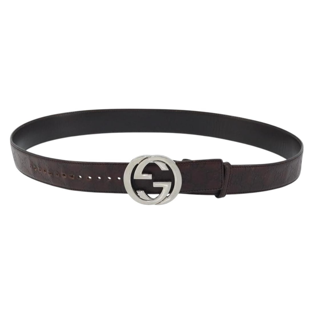 Gucci Black Leather GG Canvas Guccissima Belt 45.3 Inch Italy: Gucci Black Leather GG Canvas Guccissima Belt 45.3 Inch Italy This Gucci GG Canvas Guccissima belt features black leather and GG canvas construction. Designed for women, it has a total length of appro