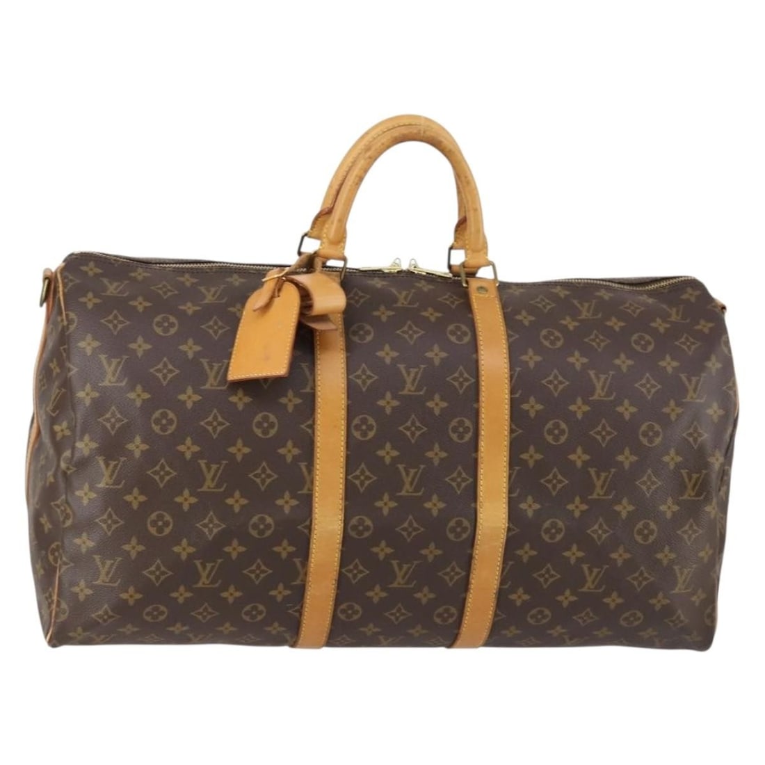 Louis Vuitton Keepall Bandouliere Monogram Canvas Travel Bag: Louis Vuitton Keepall Bandouliere Monogram Canvas Travel Bag This Louis Vuitton Keepall Bandouliere Bag features the iconic Monogram Canvas design in brown. Designed for unisex use, it offers ample sp