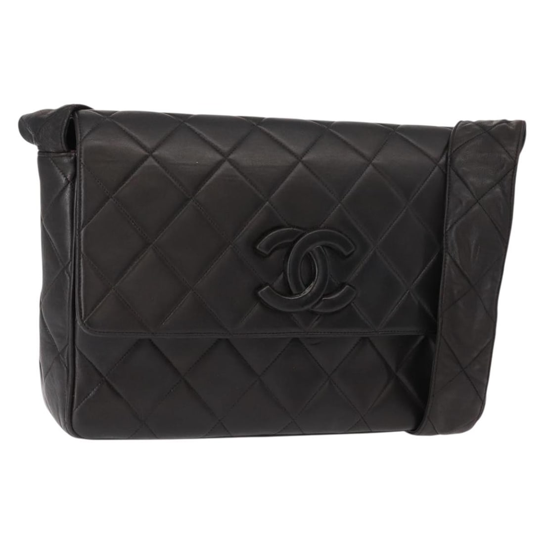 CHANEL Matelasse Shoulder Bag Dark Brown Lamb Skin Gold CC Auth (1 of 18)