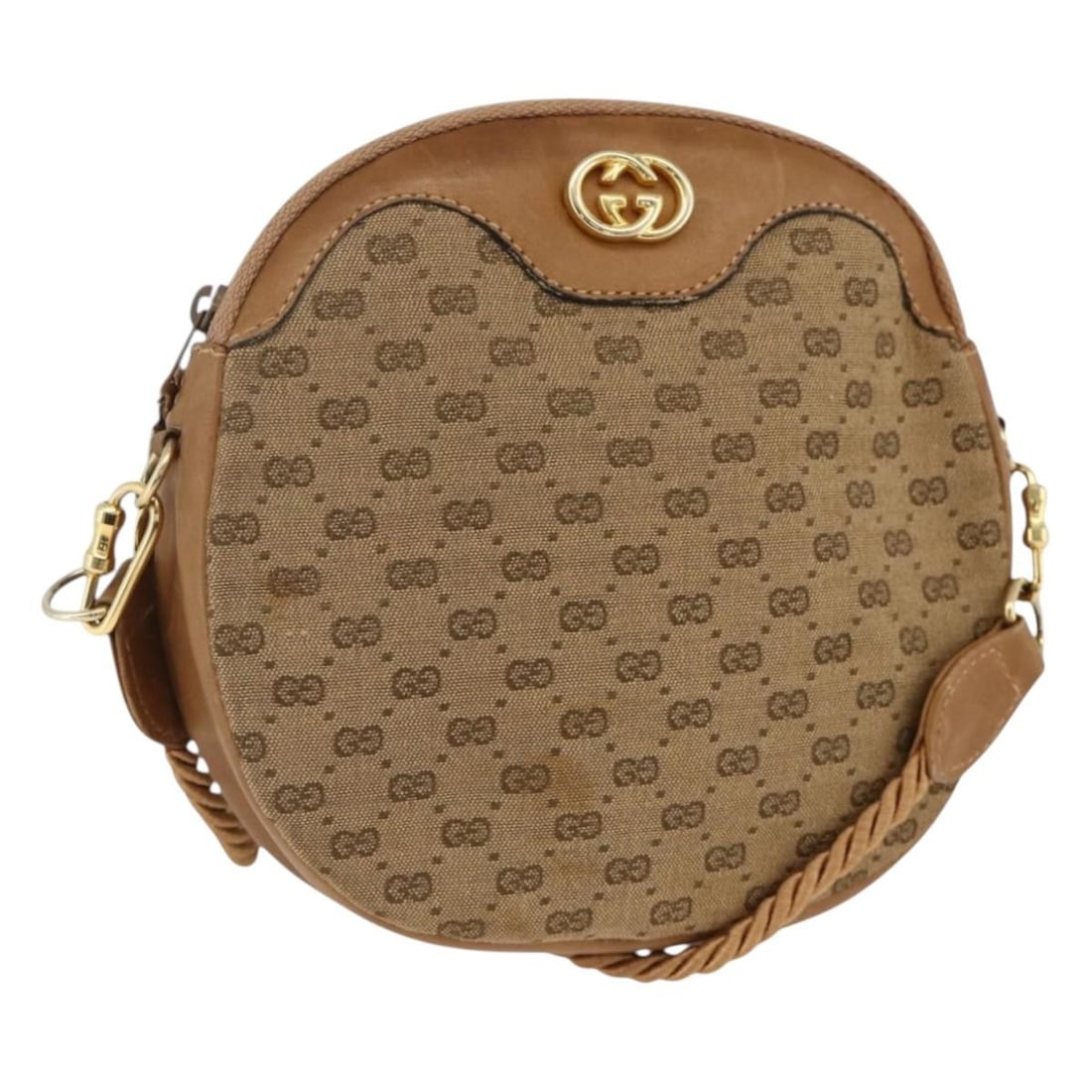 Gucci Micro GG Canvas Beige Gold PVC Leather Women's Shoulder Bag: Gucci Micro GG Canvas Beige Gold PVC Leather Women's Shoulder Bag This is a Gucci Micro GG Canvas shoulder bag in beige and gold, crafted from PVC leather and micro small GG canvas. Designed for women