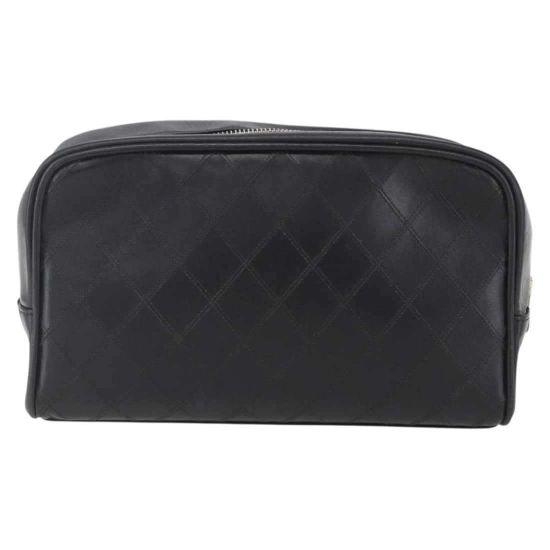 Chanel Vintage Patent Leather Toiletry Pouch: Chanel Vintage Patent Leather Toiletry Pouch This Chanel Vintage Toiletry Pouch is crafted from black patent leather and features a classic, unisex design. Made in Italy, it offers a spacious interior