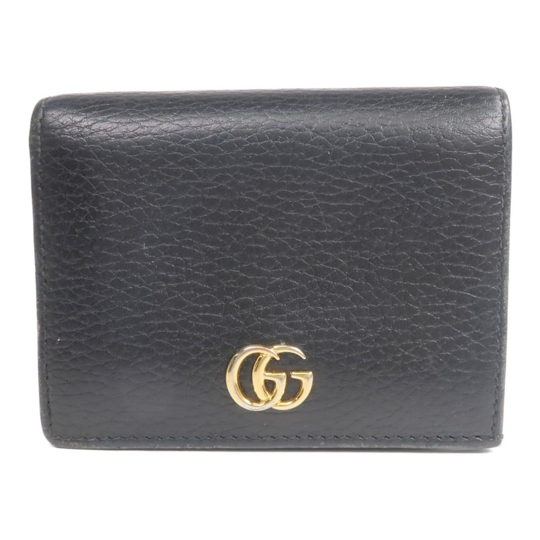 Gucci GG Marmont Black Calfskin Leather Bifold Wallet with Silver Hardware: Gucci GG Marmont Black Calfskin Leather Bifold Wallet with Silver Hardware This Gucci GG Marmont bi-fold wallet is crafted from black calfskin leather and features a sleek, classic design. Suitable fo