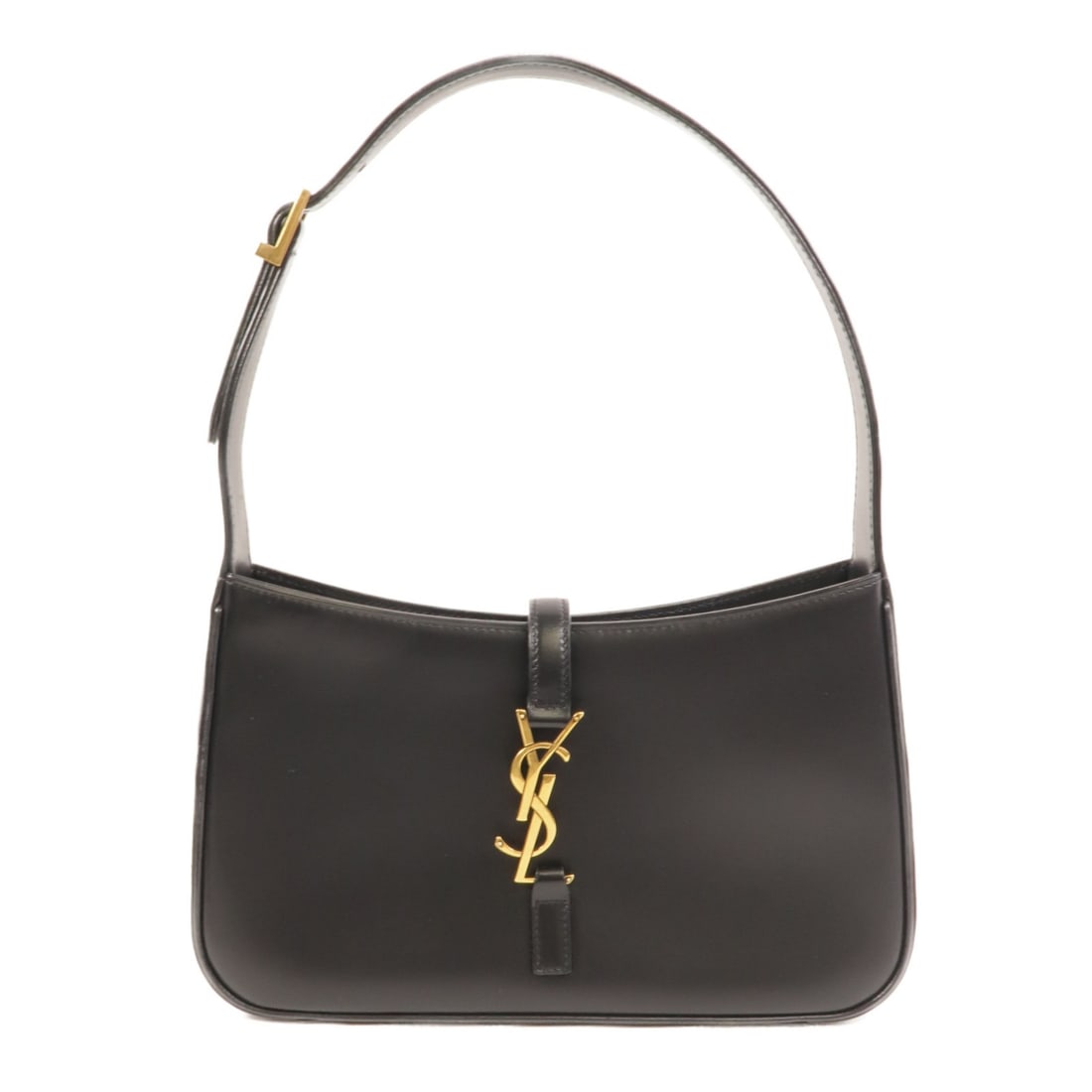 Saint Laurent Le 5 a 7 black calfskin shoulder bag GHW: Saint Laurent Le 5 a 7 black calfskin shoulder bag GHW This SAINT LAURENT Le 5 a 7 Hobo Shoulder Bag features luxurious black calfskin leather and gold-tone hardware. Designed for women, it offers a s