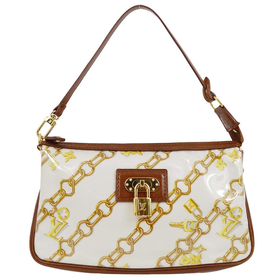 Louis Vuitton Pochette Accessoires Monogram Charm Small Handbag M95161: Louis Vuitton Pochette Accessoires Monogram Charm Small Handbag M95161 This Louis Vuitton Monogram Charm Pochette Accessoires handbag features the iconic Monogram Charm pattern and is crafted from bro