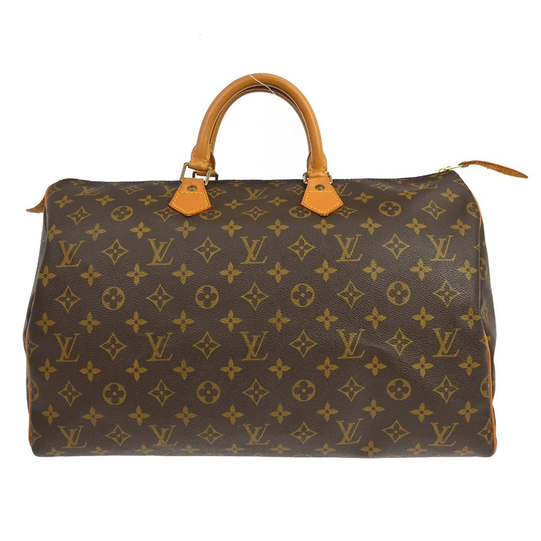 Louis Vuitton Speedy Brown Canvas Handbag 40cm x 26cm x 19cm: Louis Vuitton Speedy Brown Canvas Handbag 40cm x 26cm x 19cm This Louis Vuitton Speedy Handbag features the iconic monogram canvas in brown and is designed for women. The bag is crafted from durable c