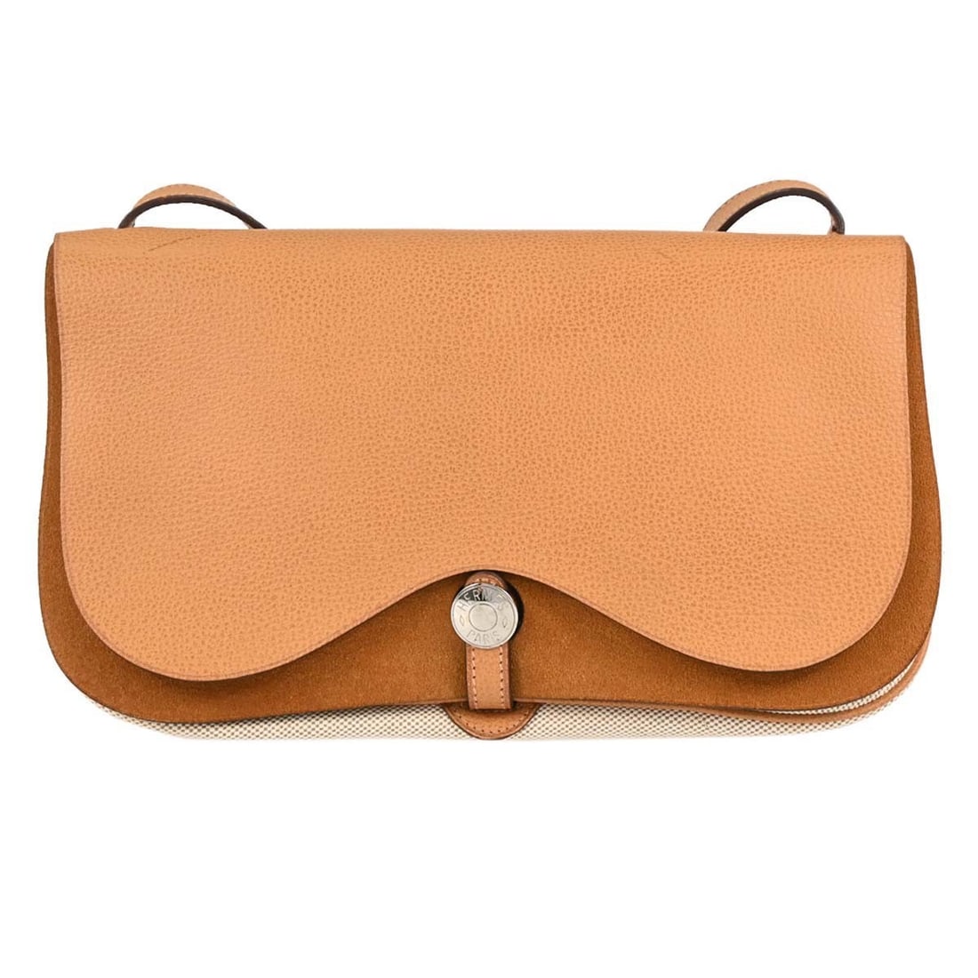 Hermes Sac Colorado MM Vache Liegee Gold Shoulder Bag: Hermes Sac Colorado MM Vache Liegee Gold Shoulder Bag This vintage Hermes Sac Colorado MM shoulder bag features a natural toile H canvas paired with Vache Liegee leather. Designed in a medium size, it