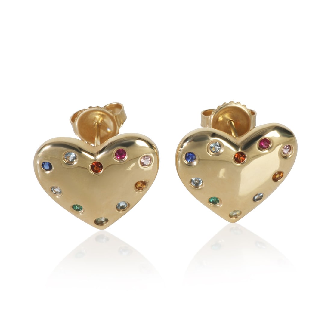 14K Yellow Gold Rainbow Gemstone Earrings Unisex: 14K Yellow Gold Rainbow Gemstone Earrings Unisex Elevate your style with these exquisite Yellow Gold Rainbow Gemstone Earrings. Crafted from 14K yellow gold, these earrings embody a timeless elegance 