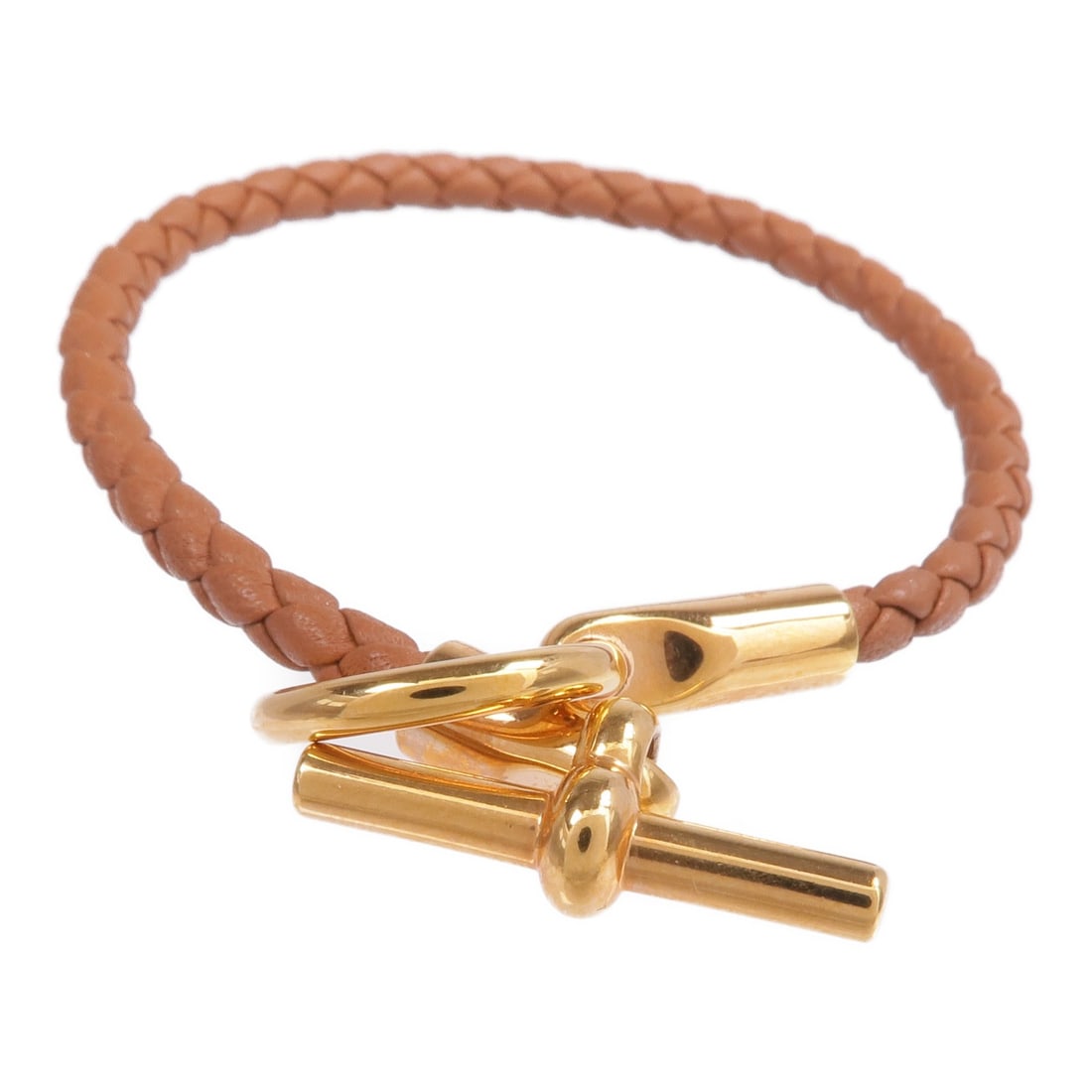Glenam H Trio Brown Calfskin Bracelet by Hermes (1 of 10)