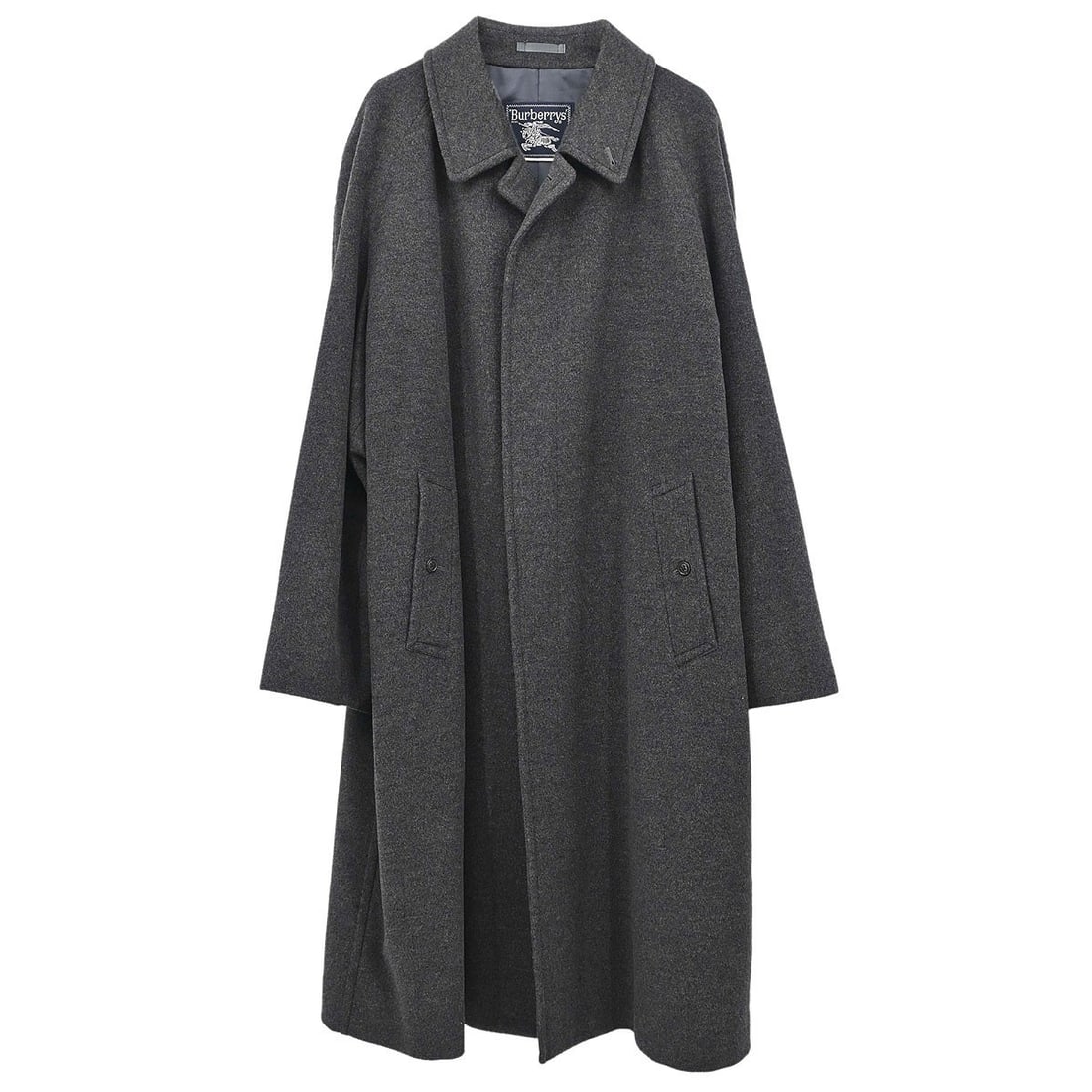 Burberrys Gray Wool Women Overcoat: Burberrys Gray Wool Women Overcoat This Burberrys overcoat is crafted from 100% wool in a classic gray color, offering both warmth and timeless style. Designed for women, it features a button closure 