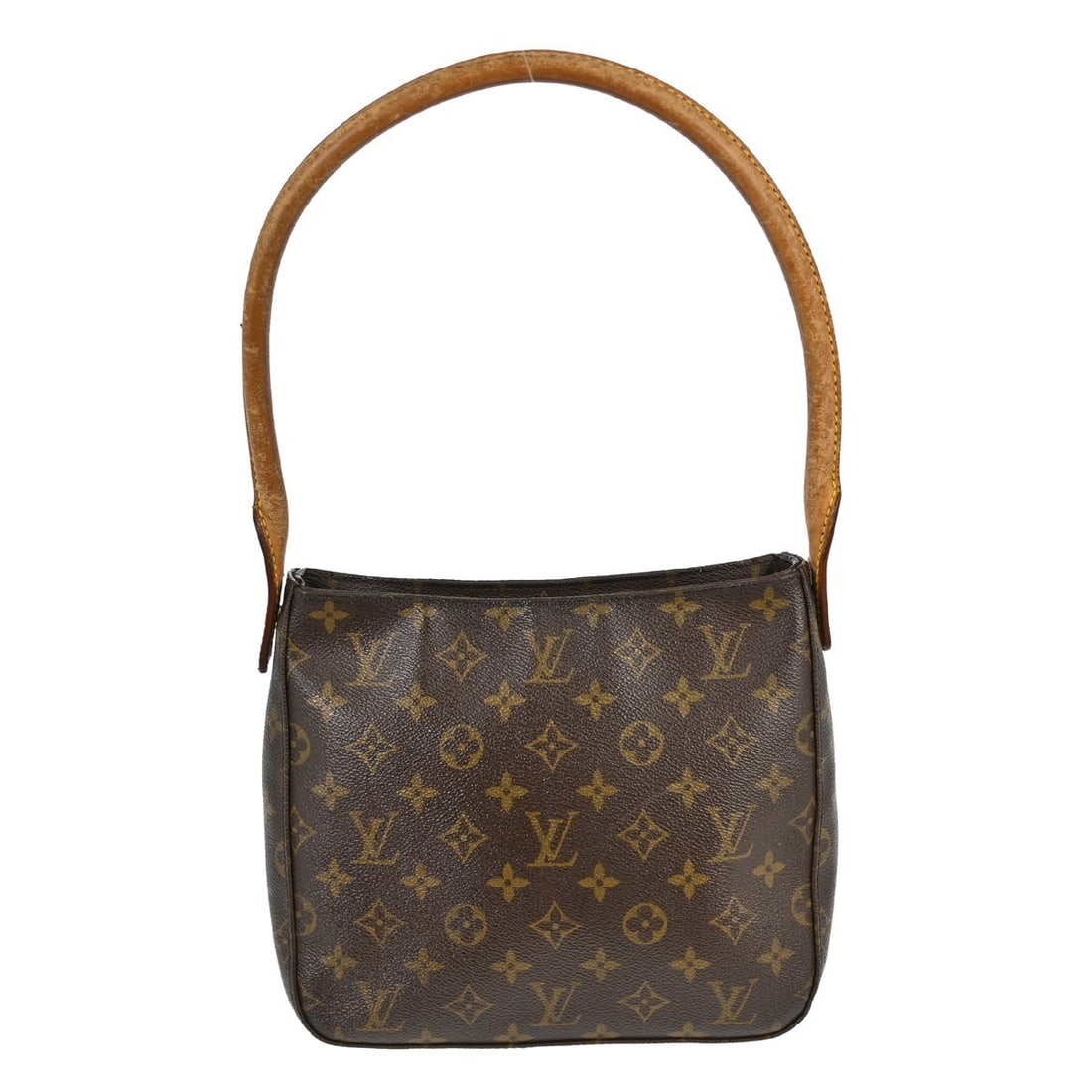 Louis Vuitton Mini Looping Monogram Canvas Top Handle Bag: Louis Vuitton Mini Looping Monogram Canvas Top Handle Bag This Louis Vuitton Looping MM handbag features the iconic monogram canvas leather exterior with brown top handle and magnetic closure. The med