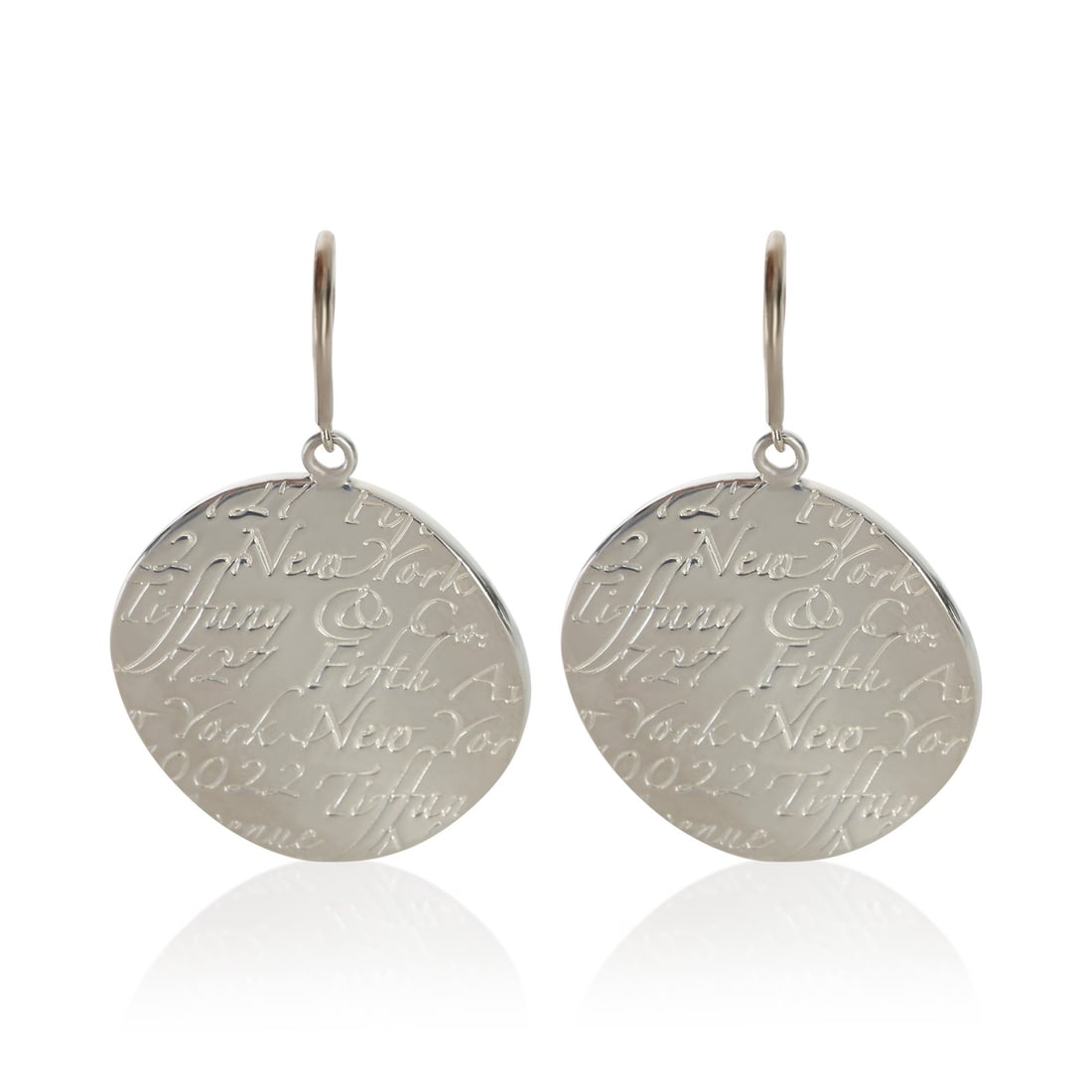 Tiffany & Co Notes Sterling Silver Earrings with Pouch: Tiffany & Co Notes Sterling Silver Earrings with Pouch These Tiffany & Co. Notes earrings are crafted from 925 sterling silver and feature a sleek, elegant design. Part of the Notes collection, these 