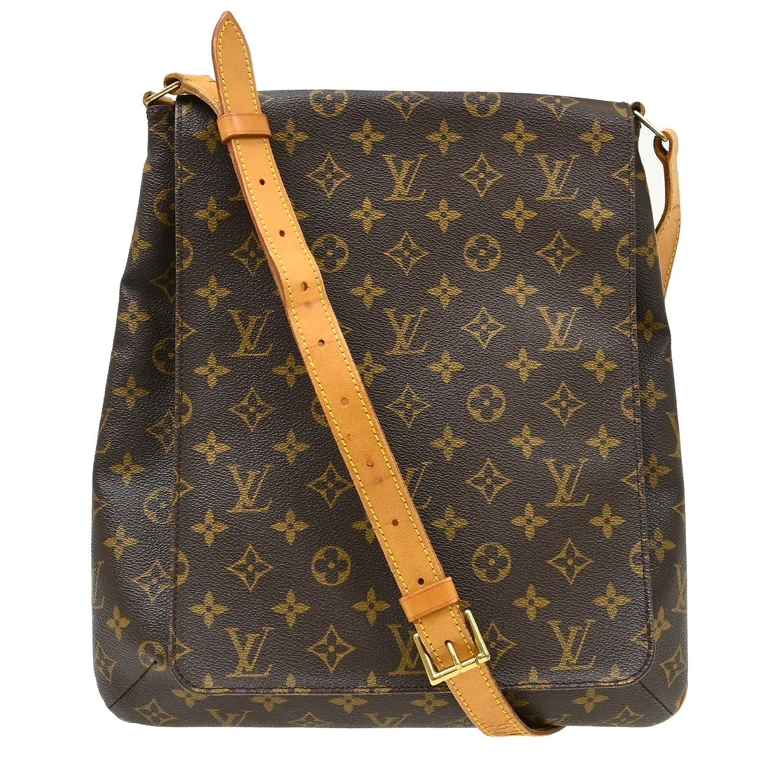 Louis Vuitton Monogram Musette Brown Shoulder Bag M51256: Louis Vuitton Monogram Musette Brown Shoulder Bag M51256 This Louis Vuitton Musette shoulder bag features the iconic monogram canvas exterior with brown leather shoulder strap and brown canvas lining.
