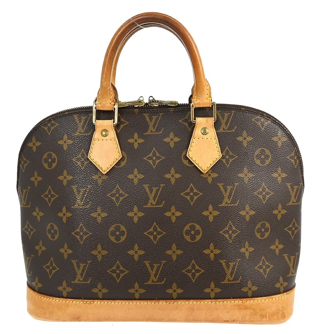 Louis Vuitton Alma Monogram Canvas Handbag: Louis Vuitton Alma Monogram Canvas Handbag This Louis Vuitton Alma handbag features the iconic Monogram canvas in brown and is designed for women. It is crafted in France and offers a structured silho