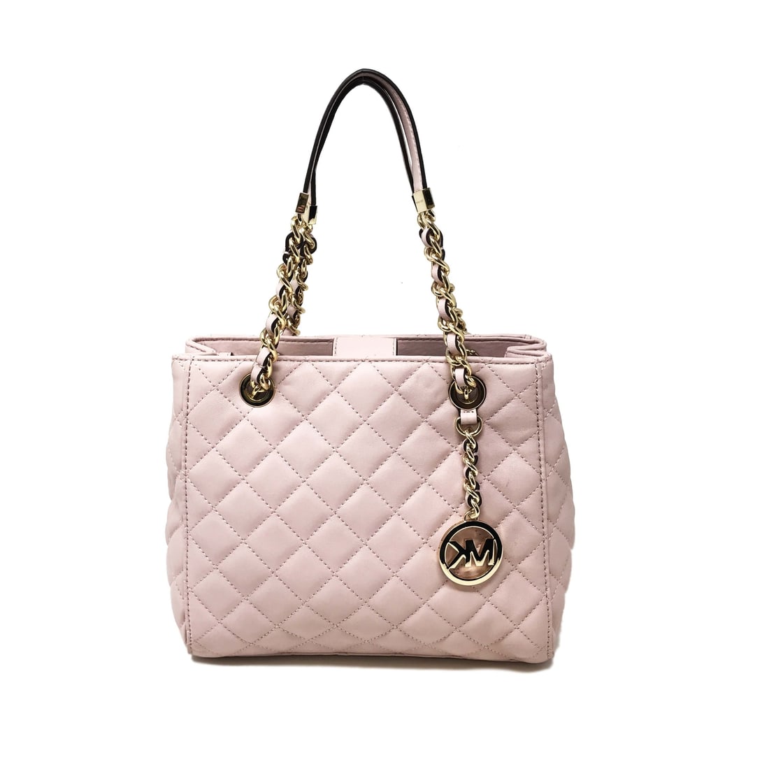 Michael Kors Susannah Quilted Blossom Pink Leather Small Tote Bag: Michael Kors Susannah Quilted Blossom Pink Leather Small Tote Bag Introducing the Michael Kors Susannah Quilted Blossom Leather Small Tote, a stylish and functional accessory for women. This chic tote