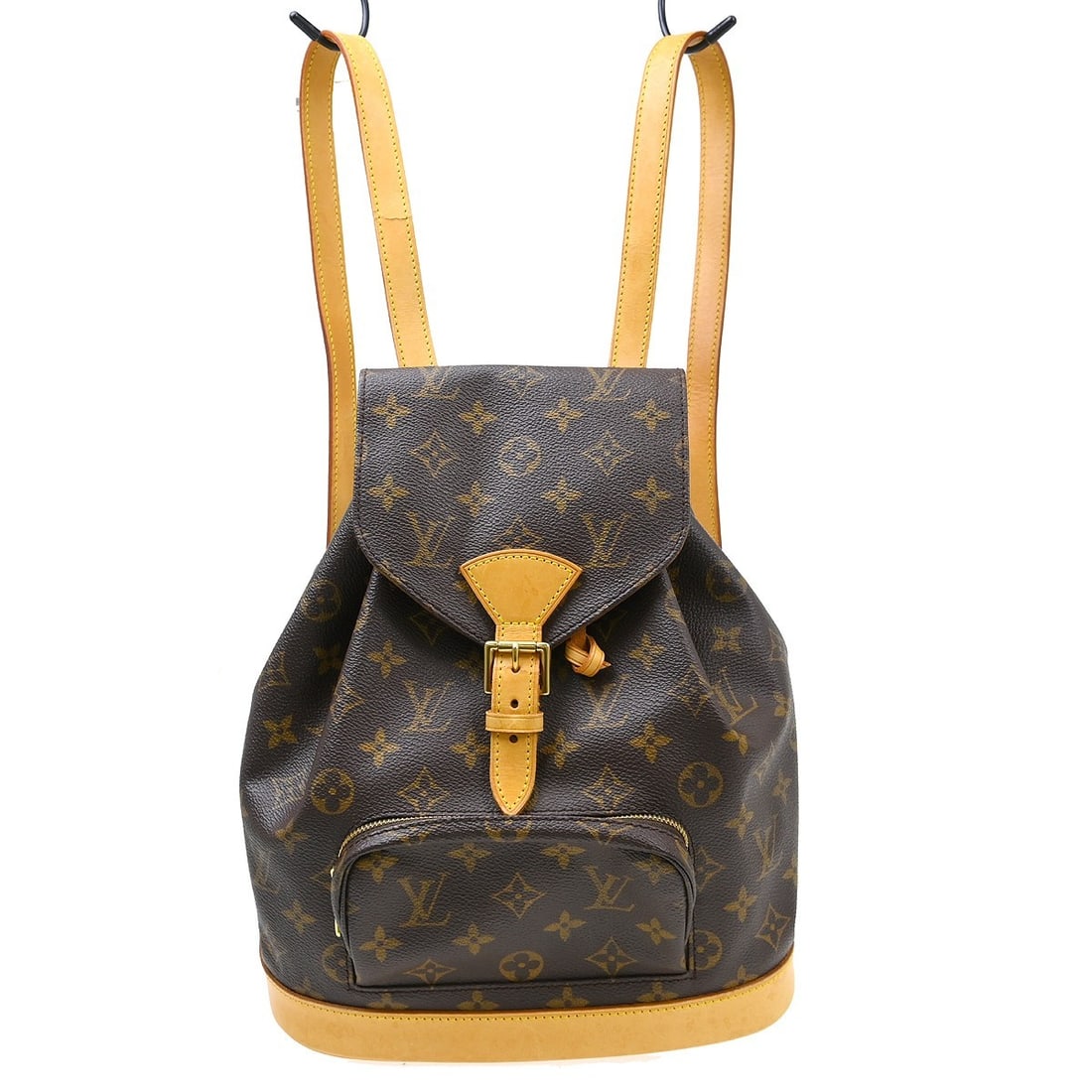 Louis Vuitton Monogram Montsouris MM Backpack Brown: Louis Vuitton Monogram Montsouris MM Backpack Brown This Louis Vuitton Montsouris MM backpack features the iconic monogram canvas with leather trim and a classic flap buckle drawstring closure. Design