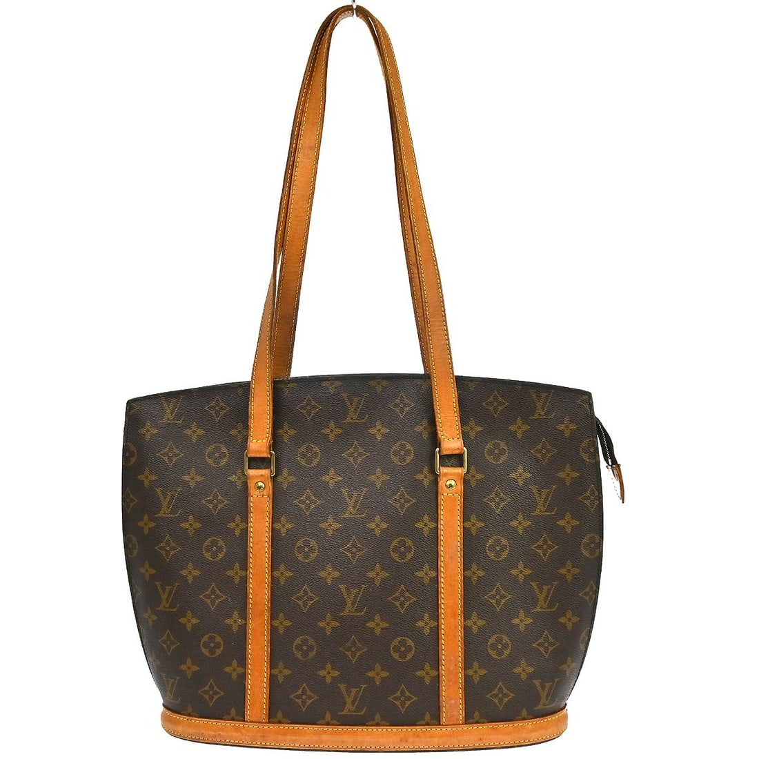 Louis Vuitton Babylone Monogram Canvas Tote Bag M51102: Louis Vuitton Babylone Monogram Canvas Tote Bag M51102 This is a vintage Louis Vuitton Babylone handbag, crafted from the signature monogram canvas with leather accents. The bag features double beige 