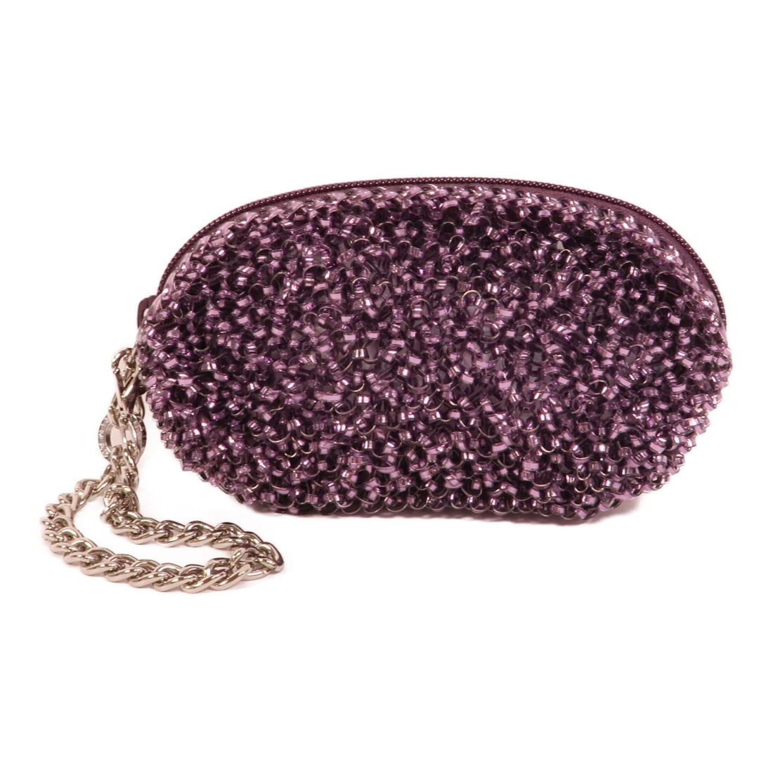 ANTEPRIMA Purple PVC Women Clutch Pouch: ANTEPRIMA Purple PVC Women Clutch Pouch This ANTEPRIMA pouch clutch bag features a compact design crafted from purple PVC. With its sleek silhouette and minimalist style, it is ideal for carrying esse