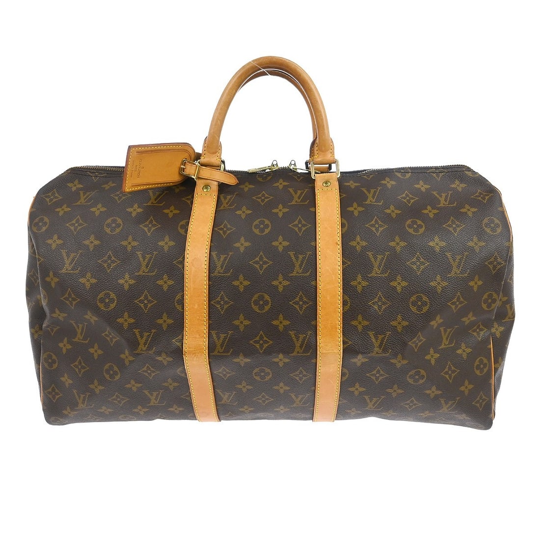 Louis Vuitton Monogram Canvas Keepall Travel Bag: Louis Vuitton Monogram Canvas Keepall Travel Bag This Louis Vuitton Keepall Bag features the signature monogram canvas in a classic brown color. Designed for unisex use, it offers ample space and dura