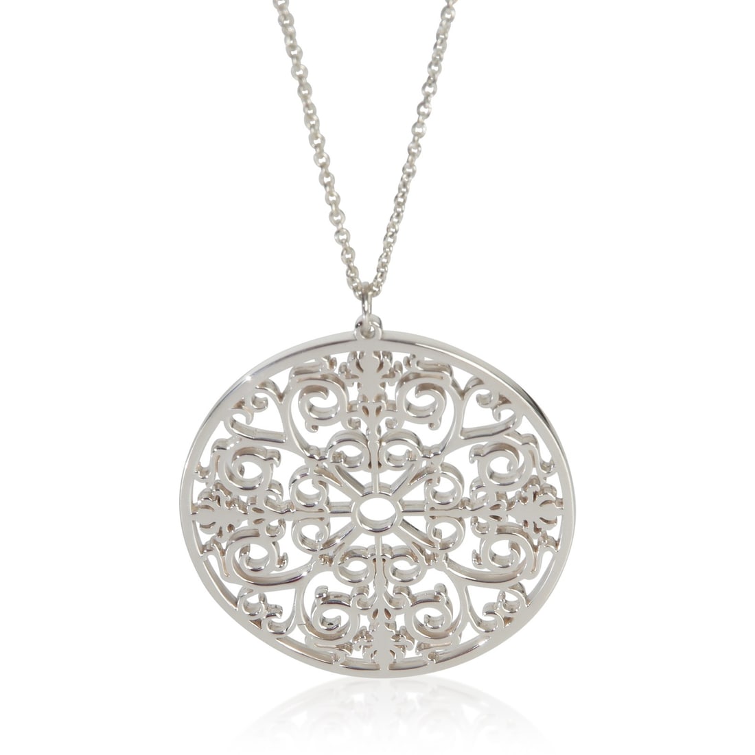 Tiffany & Co Enchant Sterling Silver Pendant with Pouch: Tiffany & Co Enchant Sterling Silver Pendant with Pouch This Tiffany & Co. Enchant pendant is crafted from 925 sterling silver and features a spring ring clasp. Designed for women, the pendant does no