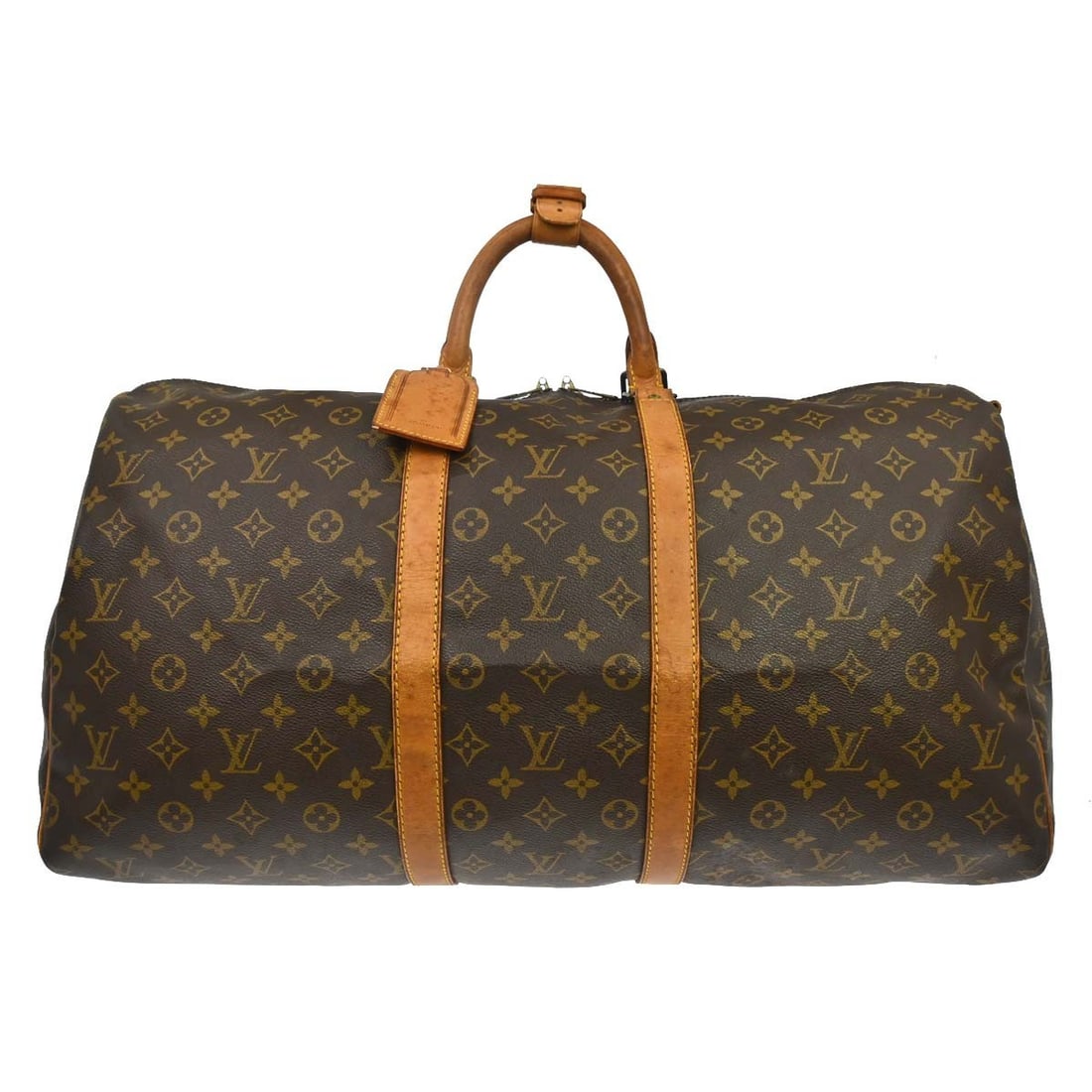 Louis Vuitton Monogram Keepall Bandouliere 55 Travel Duffle Bag: Louis Vuitton Monogram Keepall Bandouliere 55 Travel Duffle Bag This is a Louis Vuitton Keepall Bandouliere 55 duffle bag in the signature monogram canvas. Designed for travel, the bag features double