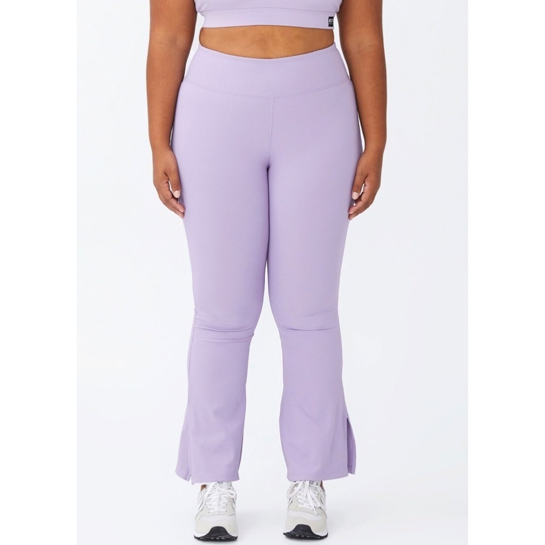 Cotton On Plus Size Lavender Active Rib Flare Pants 22 (1 of 4)