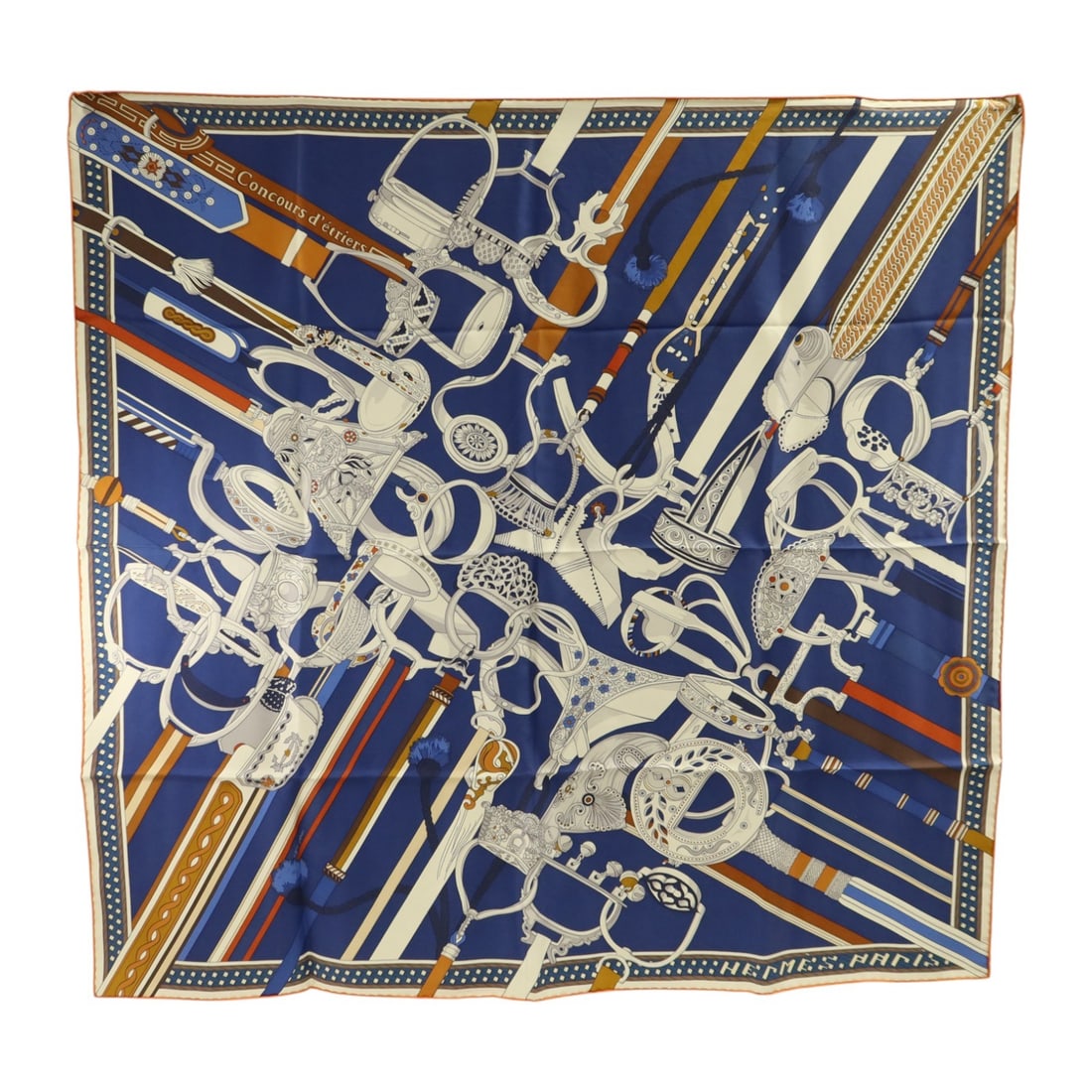 Hermes Silk 90x90 Blue Brown Multicolor Women Scarf: Hermes Silk 90x90 Blue Brown Multicolor Women Scarf This Hermes scarf features a vibrant blue, brown, and multicolor design crafted from luxurious silk. Made in France, it is designed for women and of