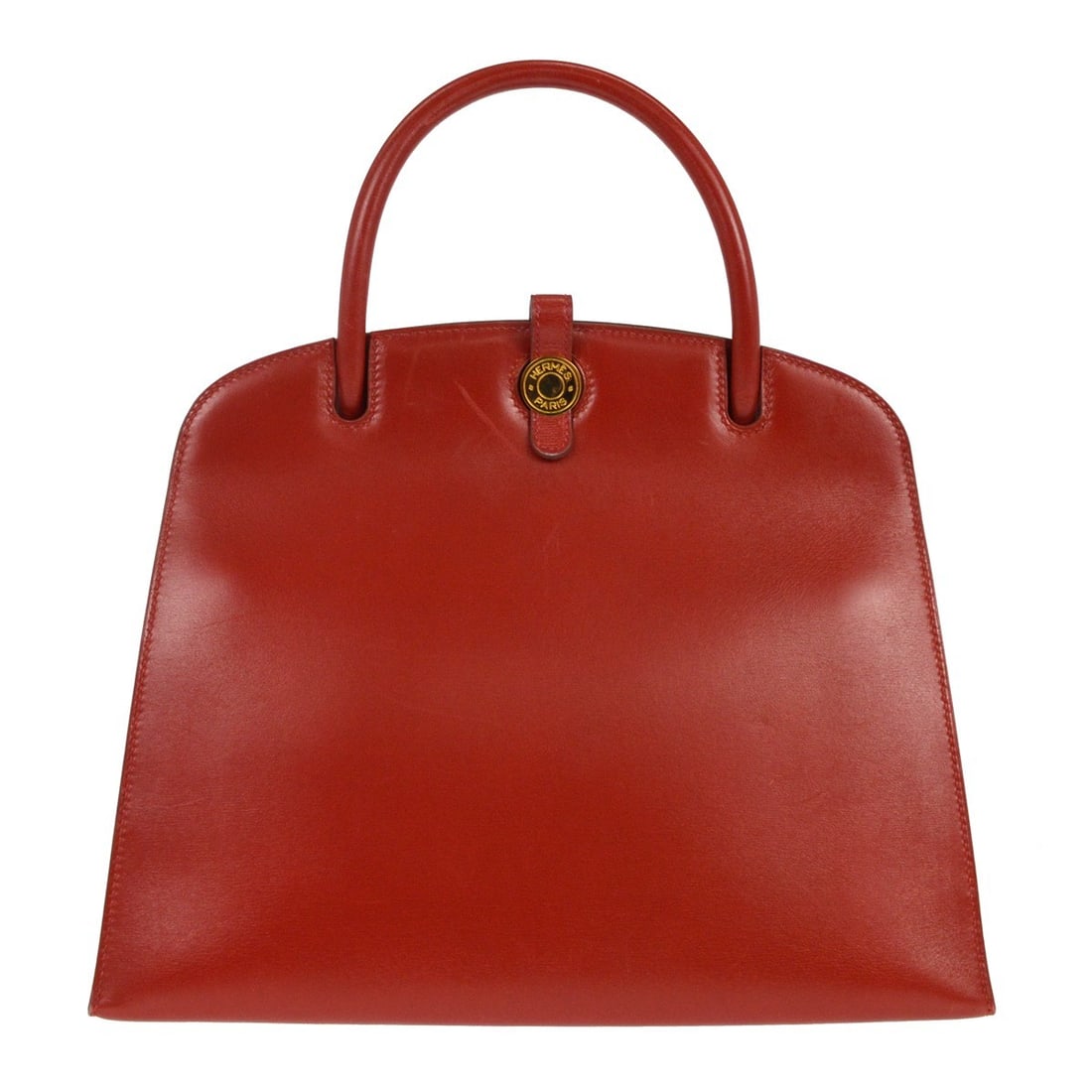 Hermes Dalvy 30 MM red box calf top handle bag: Hermes Dalvy 30 MM red box calf top handle bag This Hermes Dalvy 30 MM handbag is crafted from luxurious red box calf leather and features a medium size with a structured silhouette. The bag includes 