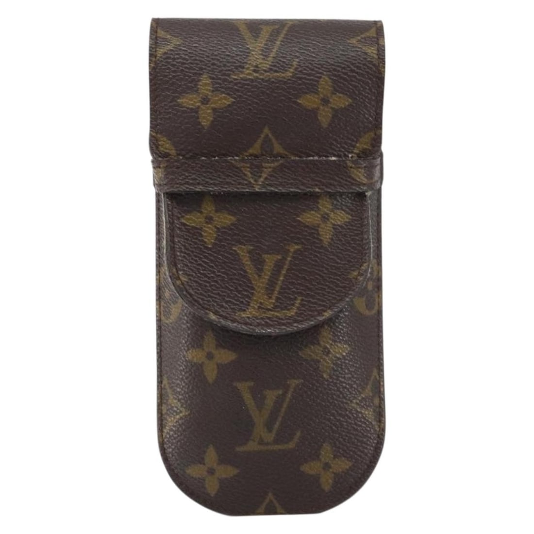 Louis Vuitton Brown Canvas Eyeglass Holder Etui a Lunette Unisex: Louis Vuitton Brown Canvas Eyeglass Holder Etui a Lunette Unisex This pre-owned Louis Vuitton Etui a Lunette glasses case is crafted from brown canvas and designed for unisex use. The case shows signs