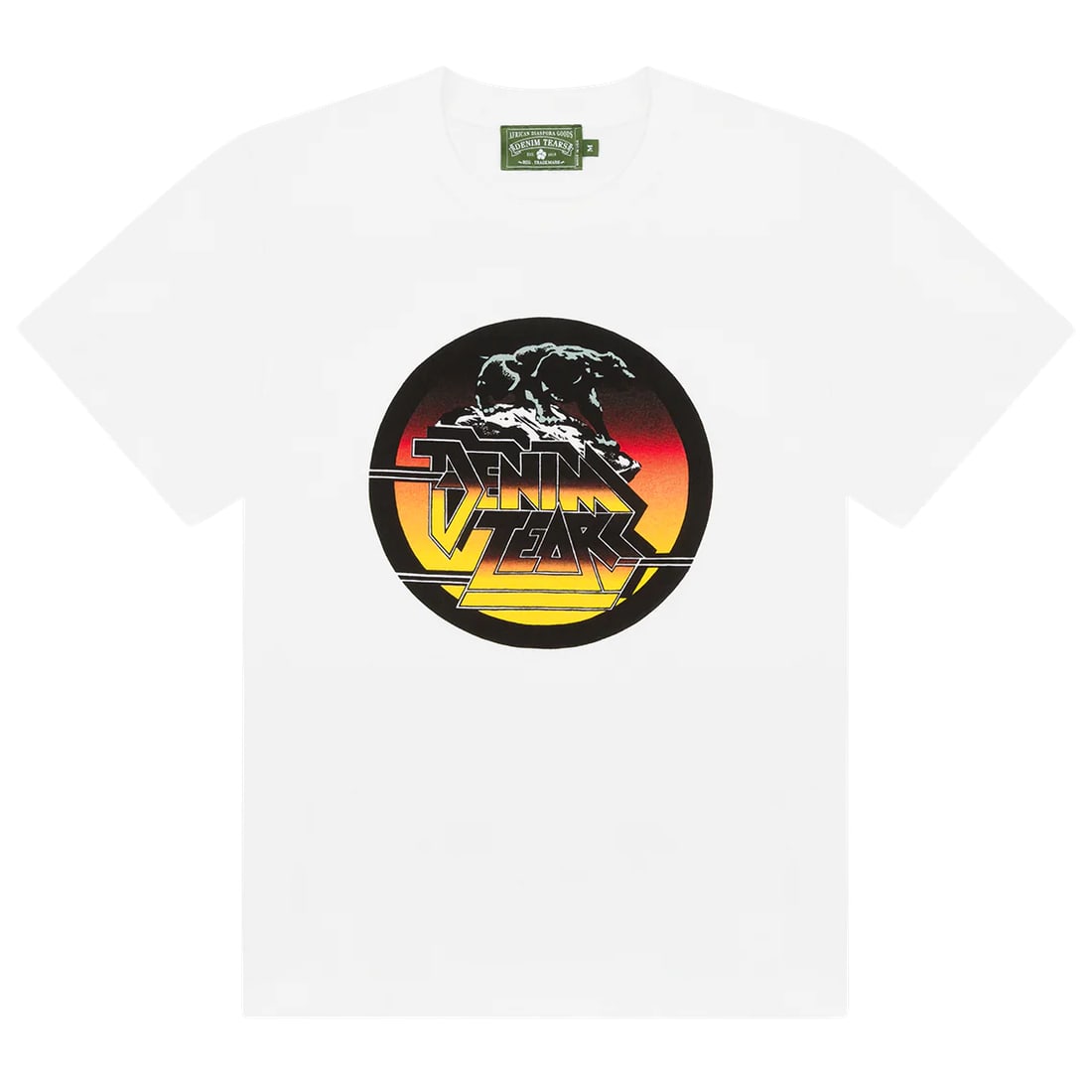 Denim Tears Nightlife White T Shirt XL: Denim Tears Nightlife White T Shirt XL This Denim Tears Nightlife White Tee is presented in white and is in un-used, unworn condition. It is available in an extra large size, offering a classic and co