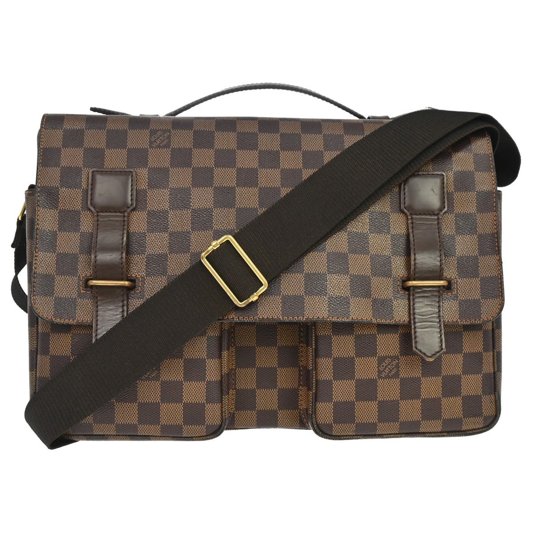 Louis Vuitton Broadway Damier Canvas 2Way Crossbody Handbag N42270: Louis Vuitton Broadway Damier Canvas 2Way Crossbody Handbag N42270 This Louis Vuitton Damier Broadway 2-way handbag features a classic brown Damier canvas leather exterior and a spacious large size. D