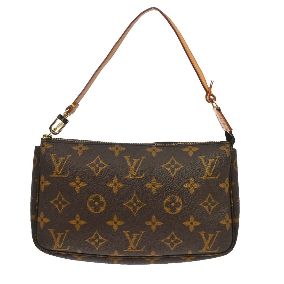 Louis Vuitton Monogram Pochette Accessoires Brown Canvas Pouch: Louis Vuitton Monogram Pochette Accessoires Brown Canvas Pouch This Louis Vuitton Monogram Pochette Accessoires handbag features the signature brown monogram canvas leather exterior and a convenient t